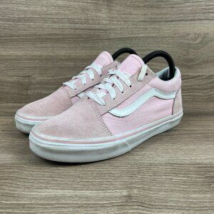 Vans Kids Pink Ward Suede Canvas Low Top Skate Shoe